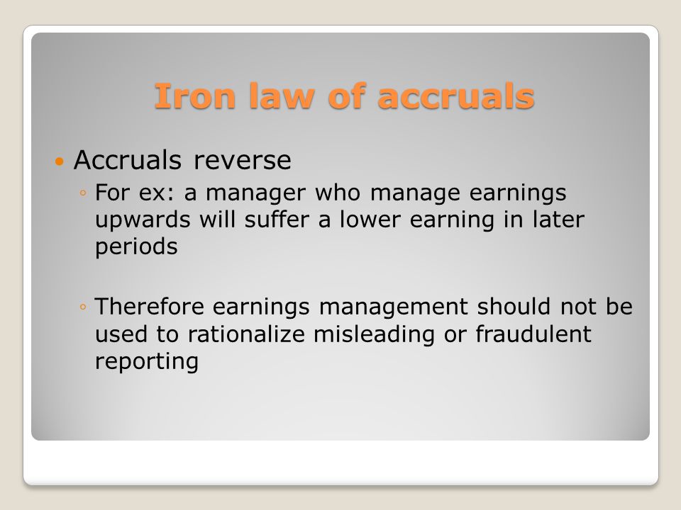 Earnings Management and Fraudulent Reporting